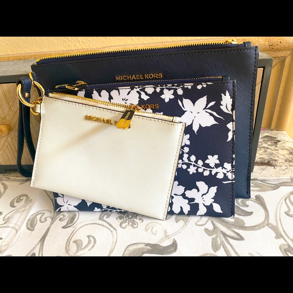 Michael Michael Kors pouch trio